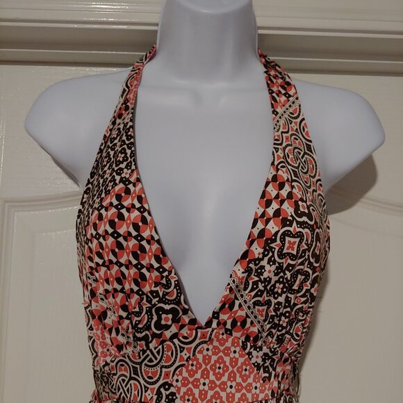 Rampage Floral Halter Top Y2K Coquette Indie Sleaze Whimsy L - Picture 3 of 8